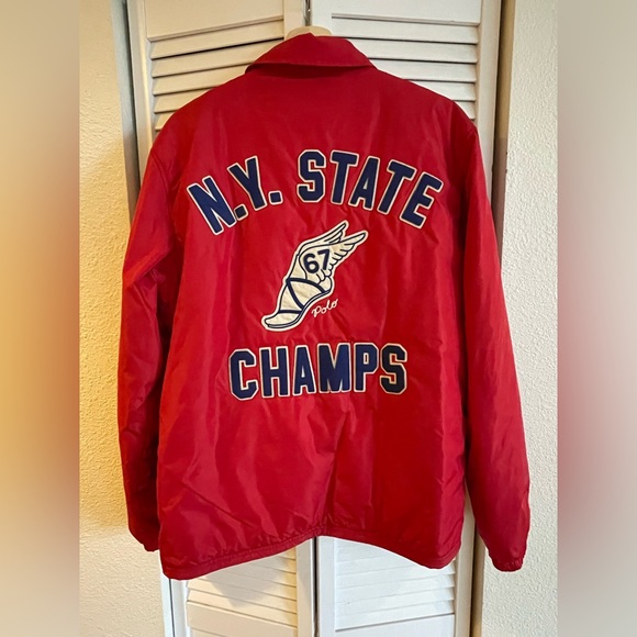 Polo by Ralph Lauren Red N.Y. State Champs Coaches Jacket NWOT - Picture 2 of 8